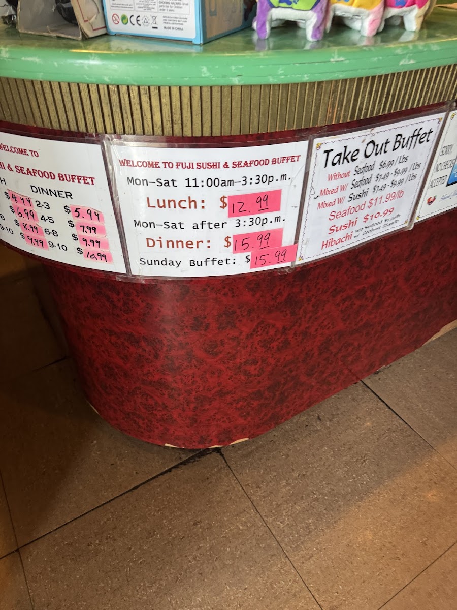 Fuji Sushi & Seafood Buffet Menu - Image 1