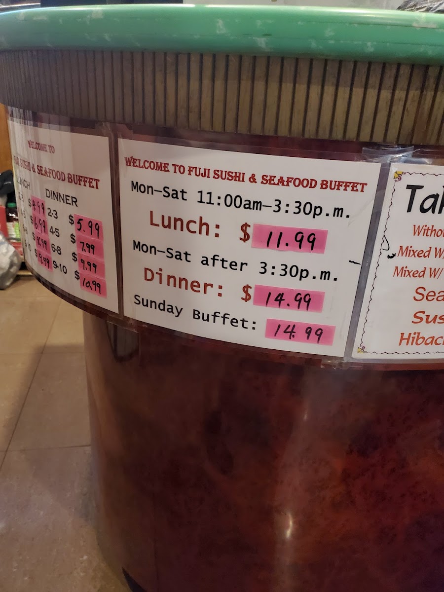 Fuji Sushi & Seafood Buffet Menu - Image 4